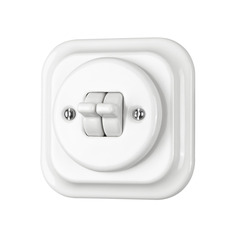 FND DOUBLE PUSHBUTTON WHITE PORCELAIN TYPE 4