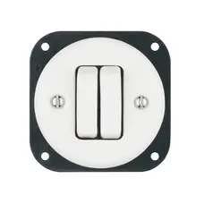 FND 2-GANG 2-WAY SWITCH WHITE PORCELAIN