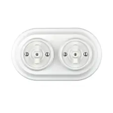 FND 2-GANG 1-WAY SWITCH WHITE PORCELAIN