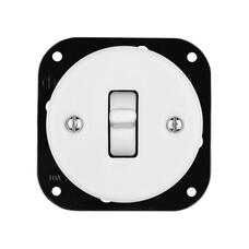 FND 1-GANG 2-WAY SWITCH WHITE PORCELAIN TYPE 4