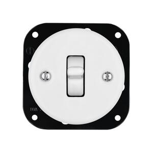 FND 1-GANG 2-WAY SWITCH WHITE PORCELAIN TYPE 4