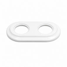 FND 2-GANG FRAME WHITE PORCELAIN