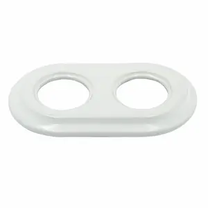 FND 2-GANG FRAME WHITE PORCELAIN