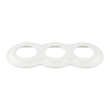 FND 3-GANG FRAME WHITE PORCELAIN TYPE 2