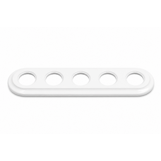 FND 5-GANG FRAME WHITE PORCELAIN