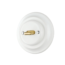 FND SWITCH 2 POLE WHITE PORCELAIN TYPE 2