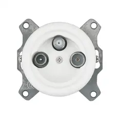 FND TV/R/SAT SOCKET END-OF-LINE WHITE PORCELAIN