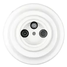 FND TV/R/SAT SOCKET END-OF-LINE WHITE PORCELAIN