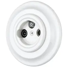 FND TV/R/SAT SOCKET END-OF-LINE WHITE PORCELAIN