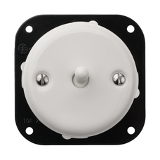 FND 1-GANG 2-WAY SWITCH WHITE PORCELAIN TYPE 1