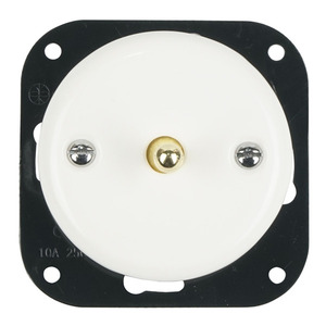 FND 1-GANG 2-WAY SWITCH WHITE PORCELAIN TYPE 2