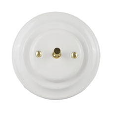 FND 1-GANG 2-WAY SWITCH WHITE PORCELAIN TYPE 3