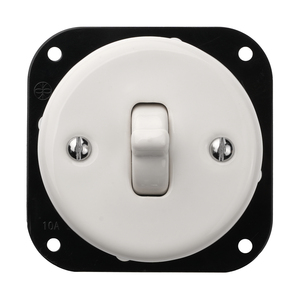 FND 1-GANG 2-WAY SWITCH WHITE PORCELAIN TYPE 4