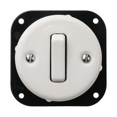 FND 1-POLE/TWO-WAY SWITCH WHITE PORCELAIN