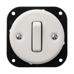 FND 1-POLE/TWO-WAY SWITCH WHITE PORCELAIN