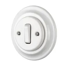FND 1-POLE/TWO-WAY SWITCH WHITE PORCELAIN