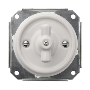 FND 2-GANG 1-WAY SWITCH WHITE PORCELAIN