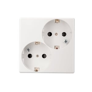 JUNG LS WHITE 2-GANG SOCKET OUTLET