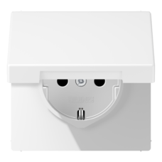 JUNG LS WHITE MATT SCHUKO SOCKET OUTLET WITH LID IP44 
