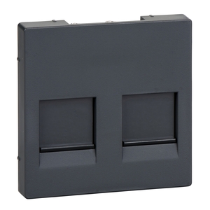 MERTEN ANTHRACITE 2XRJ45 CENTER PLATE