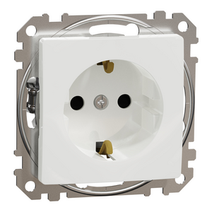 SEDNA DESIGN & ELEMENTS 1-GANG SOCKET OUTLET WHITE