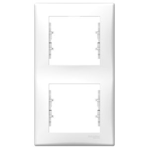 SEDNA - VERTICAL 2-GANG FRAME - WHITE