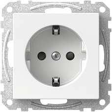 EXXACT SINGLE SOCKET-OUTLET EARTHED SCREWLESS WHITE