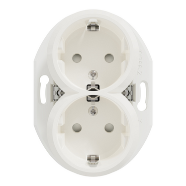 RENOVA DOUBLE SOCKET OUTLET WHITE