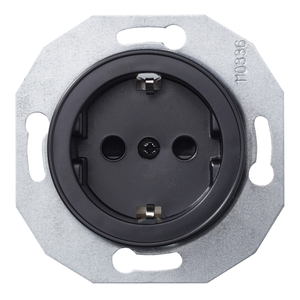 RENOVA SINGLE SOCKET OUTLET BLACK