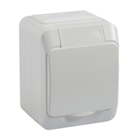 ARTIC SURFACE SOCKET-OUTLET SCHUKO IP44 WHITE (DELIVERY 1-3 WEEKS)
