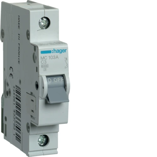 HAGER 1P C13 MINIATURE CIRCUIT BREAKER
