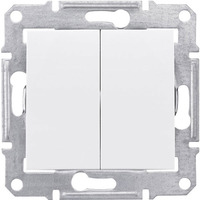 SEDNA - 1POLE 2-CIRCUITS SWITCH - 10AX WITHOUT FRAME WHITE